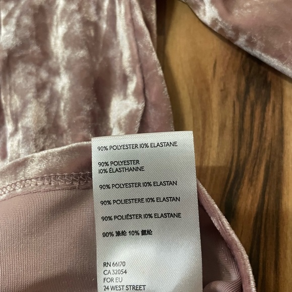 NWT Urban Outfitters Mauve crushed Velvet Puff Sleeves Crop Top Sz M Fairycore - Picture 6 of 8